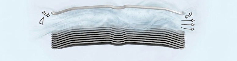 Switch'Air cross section air cushion prevents dome stacking