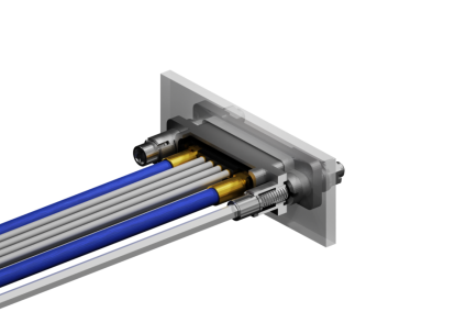 DMM connector fixing mate before lock